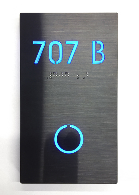 Room Number Panel Sign Black - Lighted by Luxello LED Signage Room Number Panel Sign Black - Lighted by Luxello LED Signage